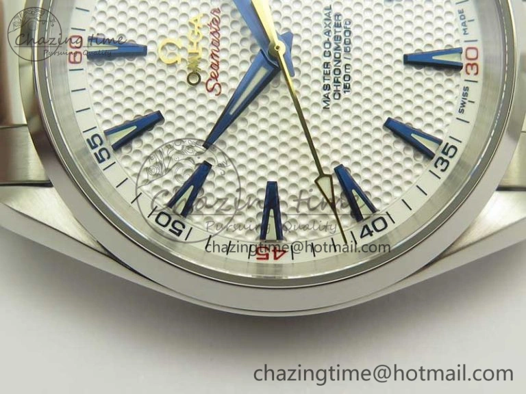 Aqua Terra Master Ryder Cup Edition VSF 1:1 Best Edition White Textured Dial on SS Bracelet A8500 Super Clone Sporty 8018