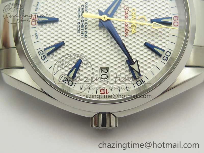Aqua Terra Master Ryder Cup Edition VSF 1:1 Best Edition White Textured Dial on SS Bracelet A8500 Super Clone Sporty 8018