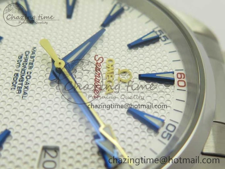 Aqua Terra Master Ryder Cup Edition VSF 1:1 Best Edition White Textured Dial on SS Bracelet A8500 Super Clone Sporty 8018