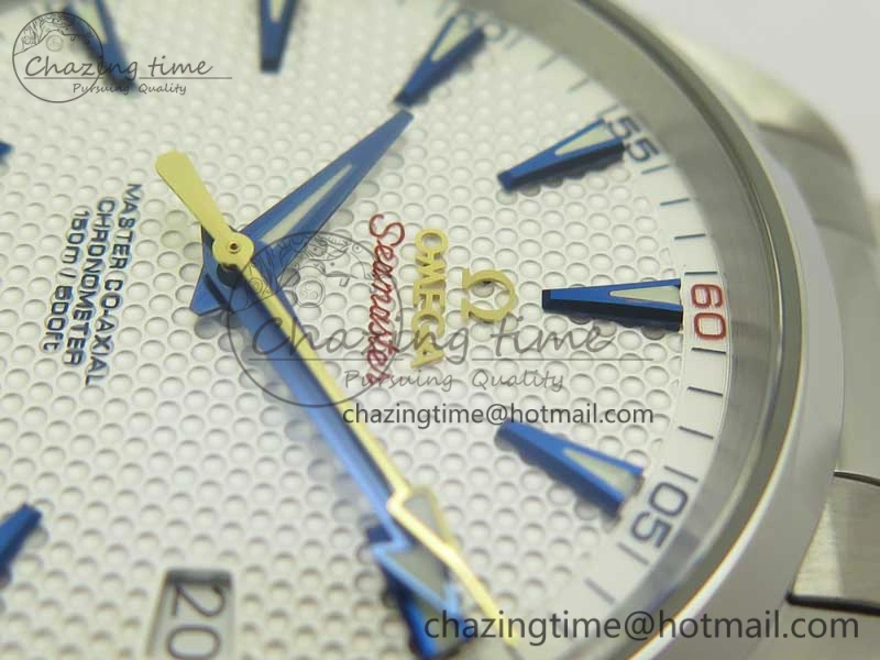 Aqua Terra Master Ryder Cup Edition VSF 1:1 Best Edition White Textured Dial on SS Bracelet A8500 Super Clone Sporty 8018