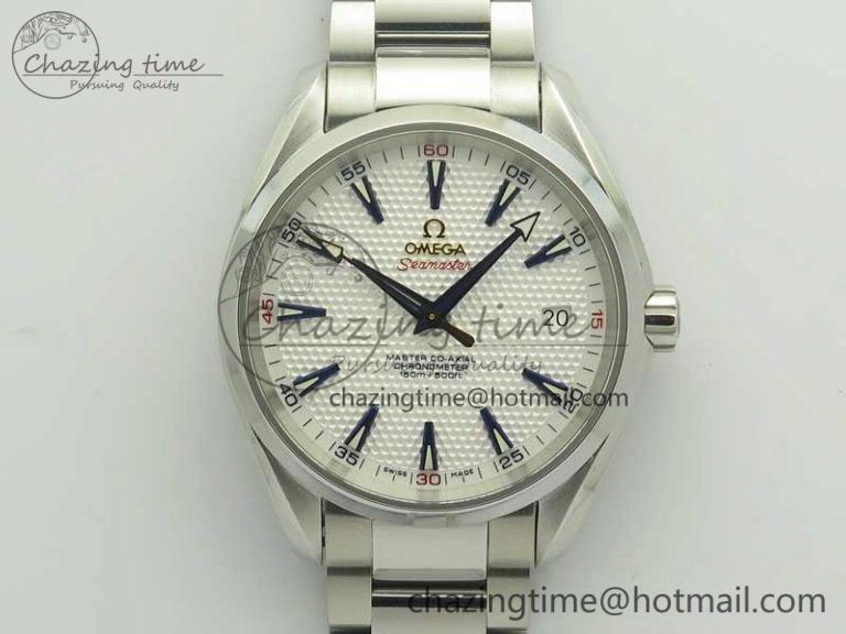 Aqua Terra Master Ryder Cup Edition VSF 1:1 Best Edition White Textured Dial on SS Bracelet A8500 Super Clone Sporty 8018