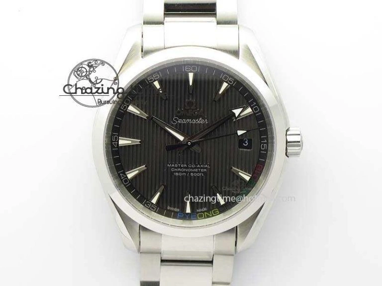 Youthful Aqua Terra ‘PyeongChang 2018’ JHF Best Edition Black Dial On SS Bracelet A 8204