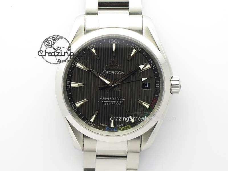 Youthful Aqua Terra ‘PyeongChang 2018’ JHF Best Edition Black Dial On SS Bracelet A 8204