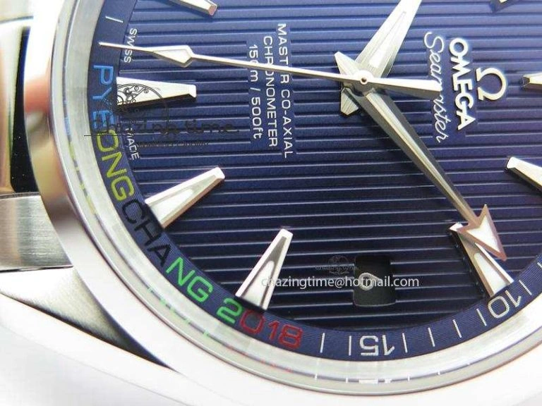 Seasonal Aqua Terra ‘PyeongChang 2018’ V6F Best Edition Blue Dial On SS Bracelet A 8251