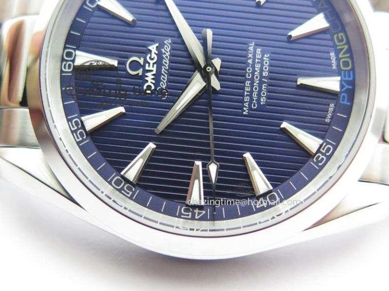 Seasonal Aqua Terra ‘PyeongChang 2018’ V6F Best Edition Blue Dial On SS Bracelet A 8251
