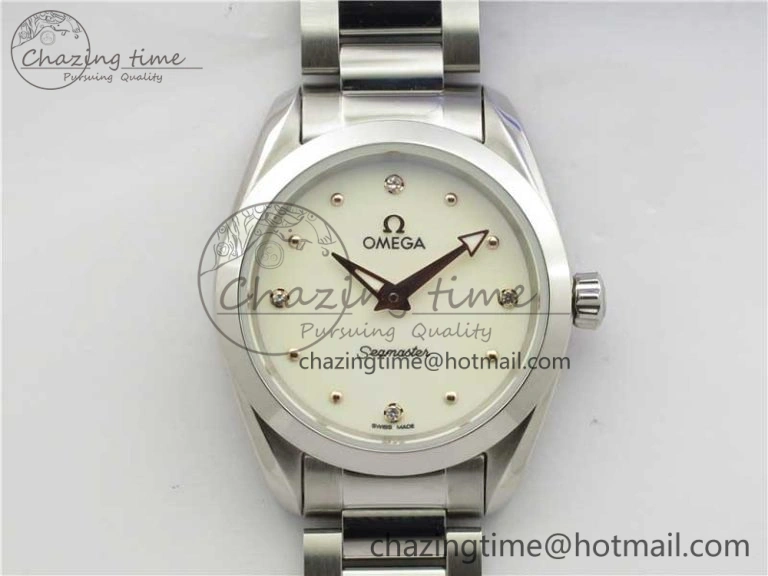 Breathable Aqua Terra Seamaster ZF 1:1 Best Edition White Dial on SS Bracelet Gen 7903