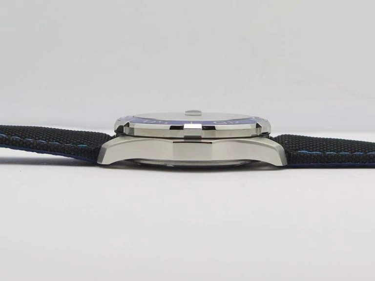 Casual AquaRacer Calibre 5 SS Blue Ceramic Bezel V6F 1:1 Best Edition Black Dial On Black Nylon Strap A 9692