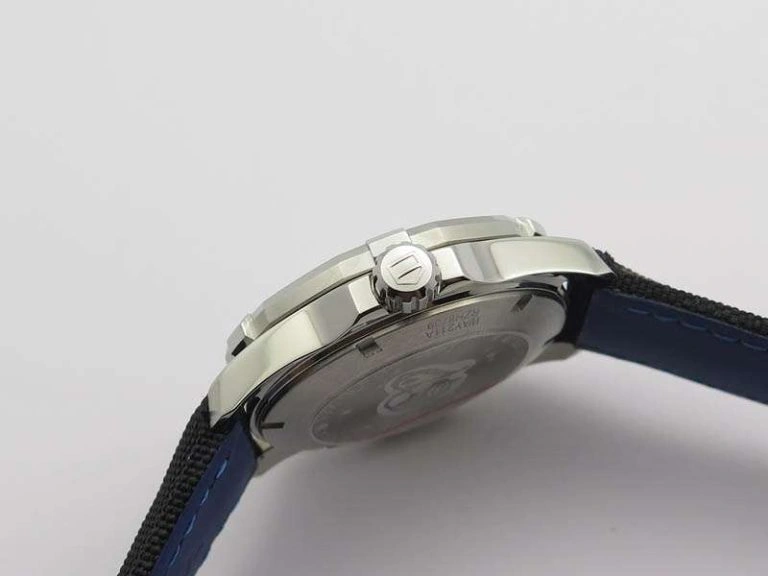 Casual AquaRacer Calibre 5 SS Blue Ceramic Bezel V6F 1:1 Best Edition Black Dial On Black Nylon Strap A 9692