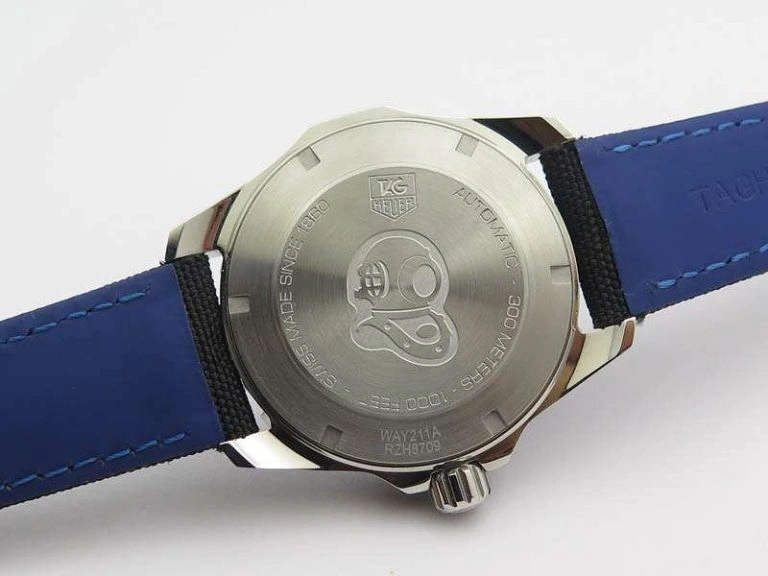 Casual AquaRacer Calibre 5 SS Blue Ceramic Bezel V6F 1:1 Best Edition Black Dial On Black Nylon Strap A 9692