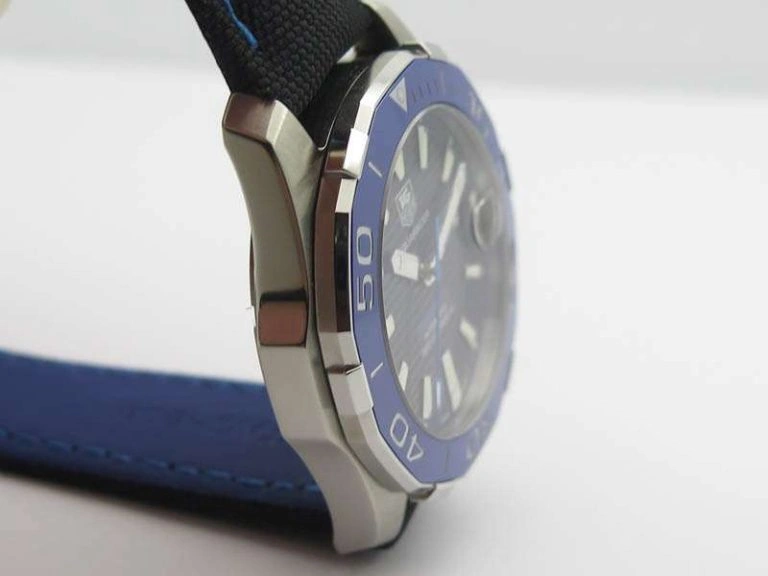 Casual AquaRacer Calibre 5 SS Blue Ceramic Bezel V6F 1:1 Best Edition Black Dial On Black Nylon Strap A 9692
