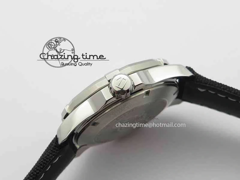 AquaRacer Calibre 5 SS V6F 1:1 Best Edition White Textured Dial On Black Nylon Strap A Effortless 9698