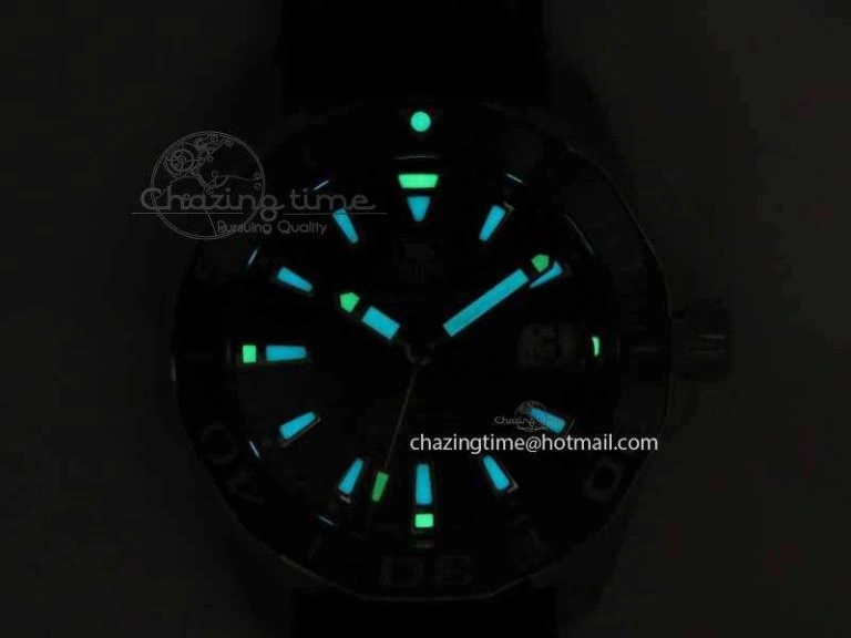 Durable AquaRacer Calibre 5 SS V6F Best Edition Black Dial Ceramic Bezel On Nylon Strap A 9697