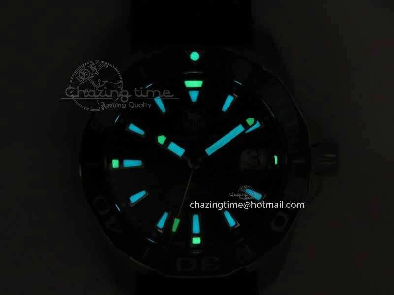 Durable AquaRacer Calibre 5 SS V6F Best Edition Black Dial Ceramic Bezel On Nylon Strap A 9697
