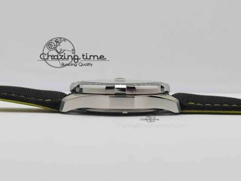 Durable AquaRacer Calibre 5 SS V6F Best Edition Black Dial Ceramic Bezel On Nylon Strap A 9697