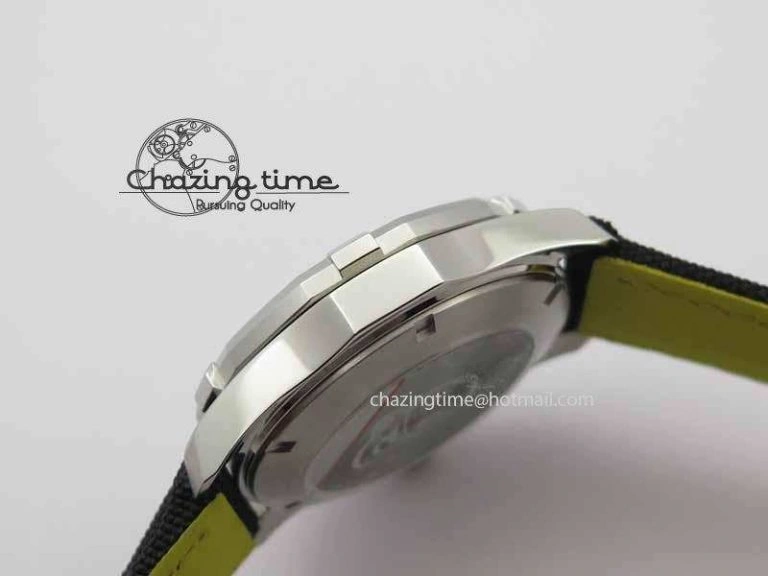 Durable AquaRacer Calibre 5 SS V6F Best Edition Black Dial Ceramic Bezel On Nylon Strap A 9697