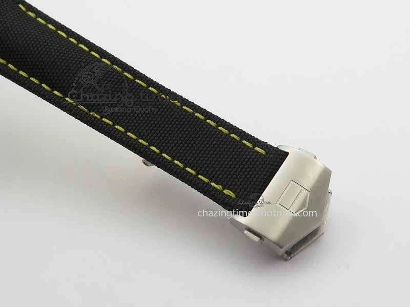 Durable AquaRacer Calibre 5 SS V6F Best Edition Black Dial Ceramic Bezel On Nylon Strap A 9697