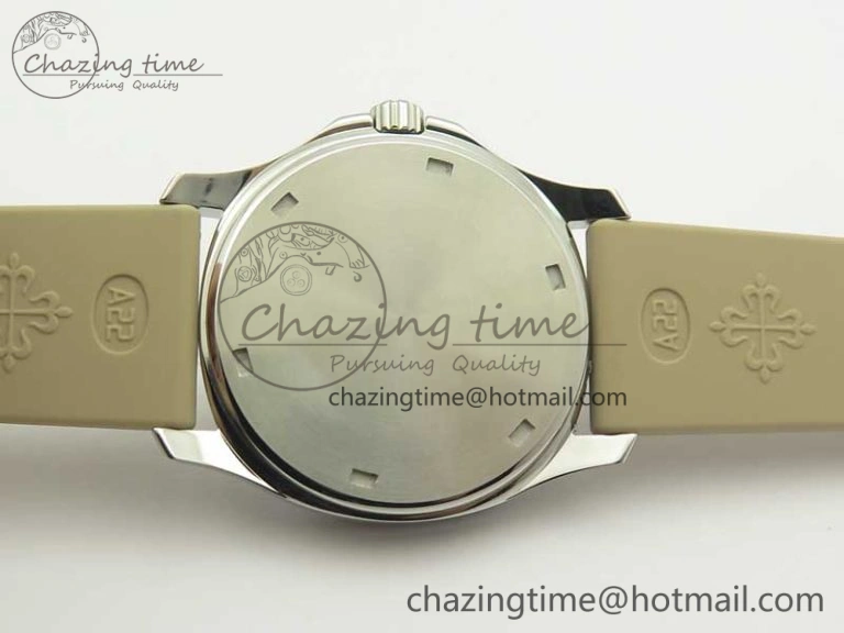 Aquanaut 5067A Beige JJF 1:1 Best Edition Beige Textured Dial on Beige Rubber Strap AE Versatile 8990