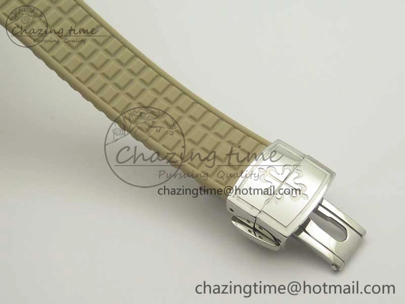 Aquanaut 5067A Beige JJF 1:1 Best Edition Beige Textured Dial on Beige Rubber Strap AE Versatile 8990