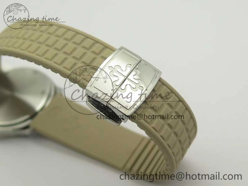 Aquanaut 5067A Beige JJF 1:1 Best Edition Beige Textured Dial on Beige Rubber Strap AE Versatile 8990