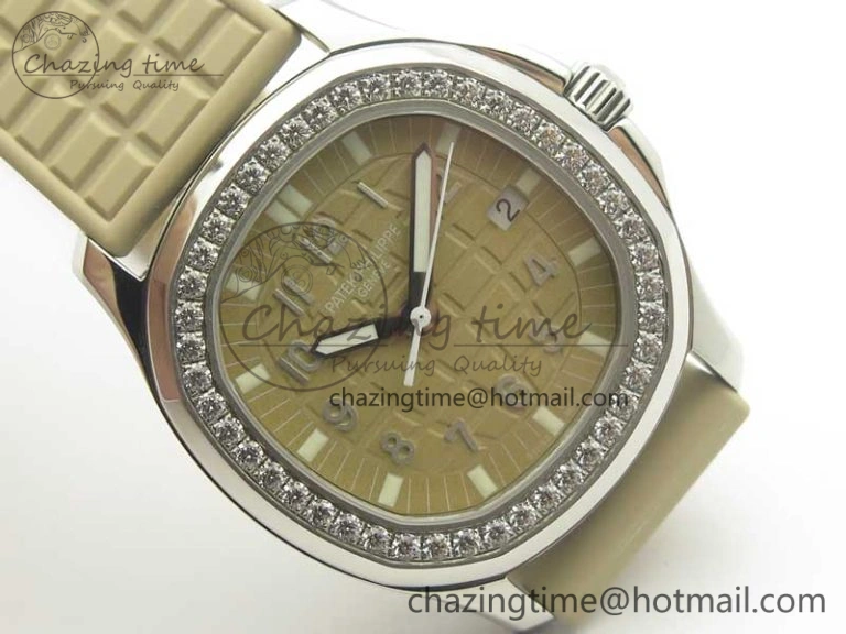 Aquanaut 5067A Beige JJF 1:1 Best Edition Beige Textured Dial on Beige Rubber Strap AE Versatile 8990
