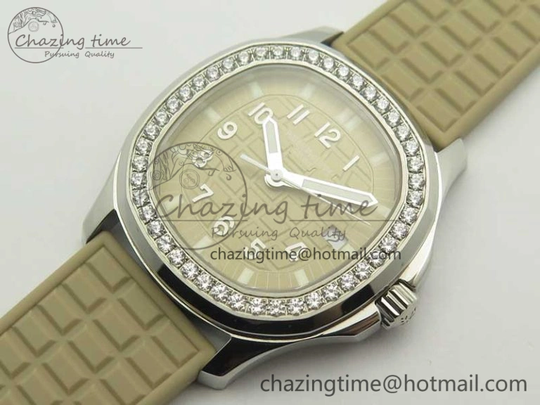 Aquanaut 5067A Beige JJF 1:1 Best Edition Beige Textured Dial on Beige Rubber Strap AE Versatile 8990