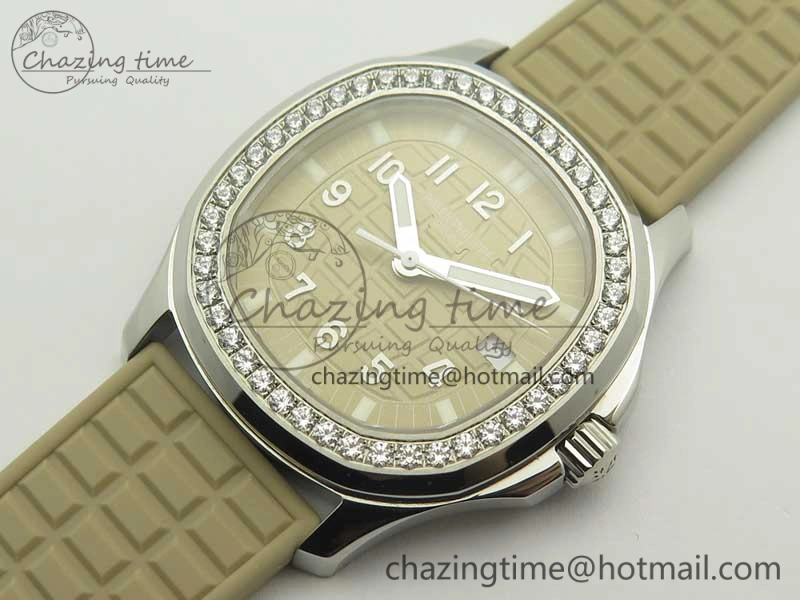Aquanaut 5067A Beige JJF 1:1 Best Edition Beige Textured Dial on Beige Rubber Strap AE Versatile 8990