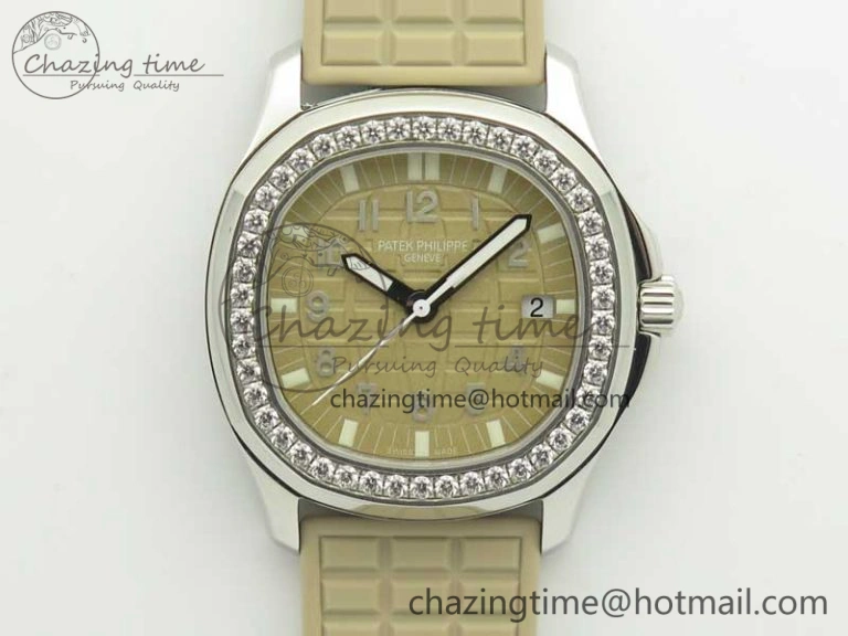 Aquanaut 5067A Beige JJF 1:1 Best Edition Beige Textured Dial on Beige Rubber Strap AE Versatile 8990