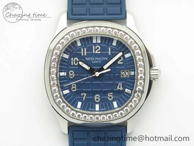 Aquanaut 5067A Blue JJF 1:1 Best Edition Blue Textured Dial on Blue Rubber Strap AE FastDry 8991