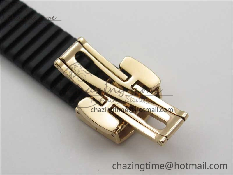 Elegant Aquanaut 5067A RG PPF 1:1 Best Edition Black Textured Dial on Black Rubber Strap AE23 (Free Box) 8911