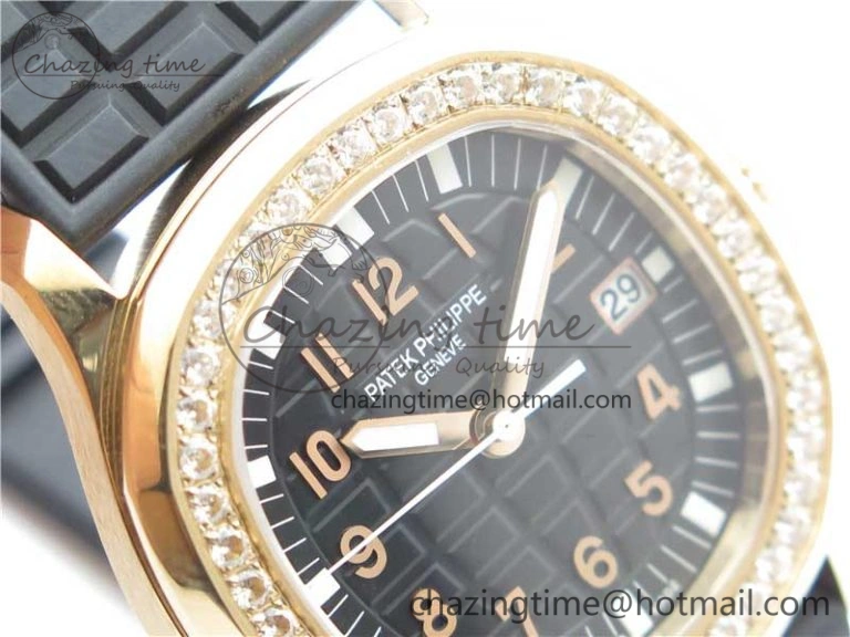 Elegant Aquanaut 5067A RG PPF 1:1 Best Edition Black Textured Dial on Black Rubber Strap AE23 (Free Box) 8911