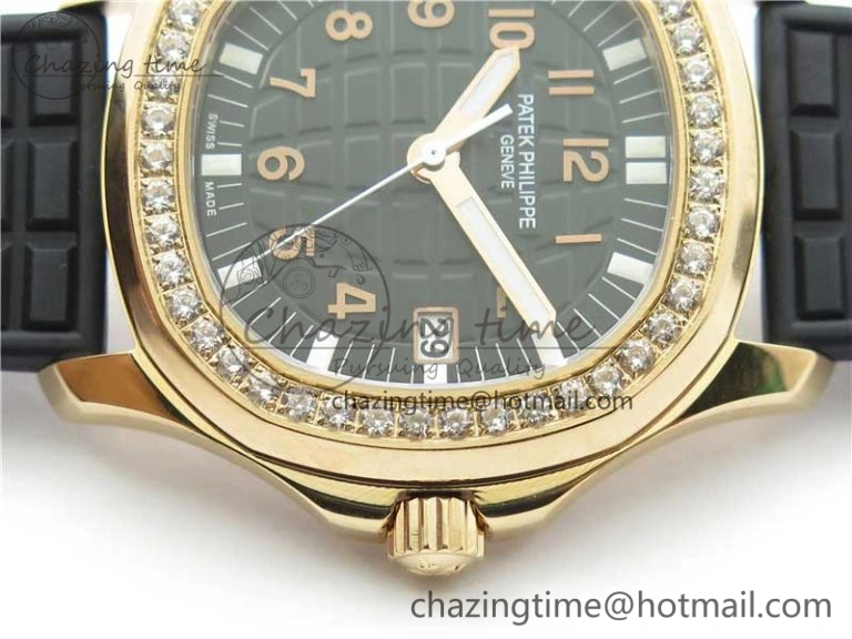 Elegant Aquanaut 5067A RG PPF 1:1 Best Edition Black Textured Dial on Black Rubber Strap AE23 (Free Box) 8911