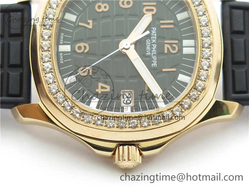 Elegant Aquanaut 5067A RG PPF 1:1 Best Edition Black Textured Dial on Black Rubber Strap AE23 (Free Box) 8911