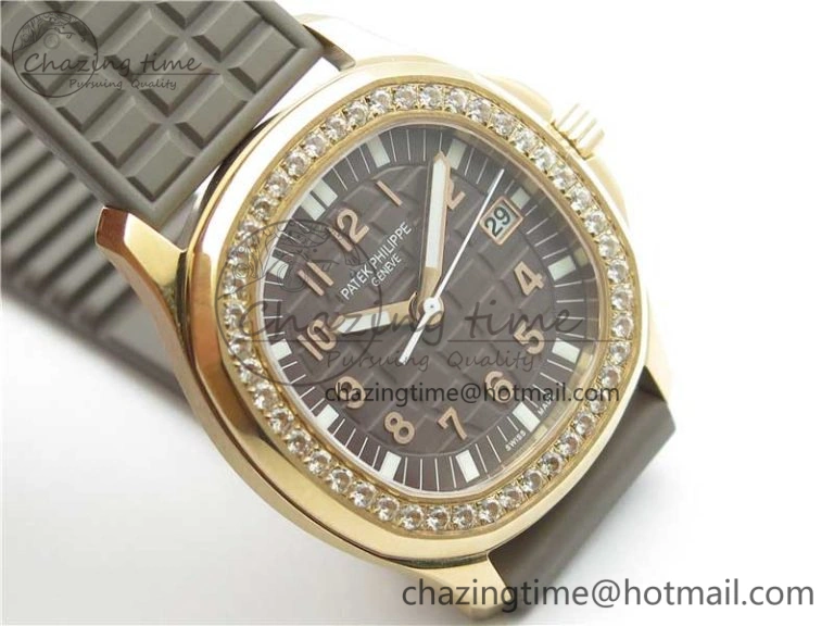Aquanaut 5067A RG PPF 1:1 Best Edition Brown Textured Dial on Brown Rubber Strap AE23 (Free Box) Flexible 8912