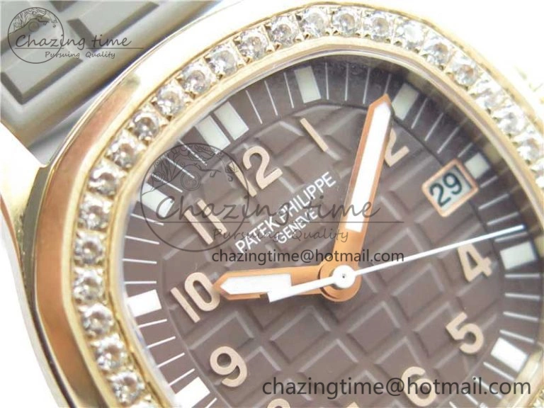 Aquanaut 5067A RG PPF 1:1 Best Edition Brown Textured Dial on Brown Rubber Strap AE23 (Free Box) Flexible 8912