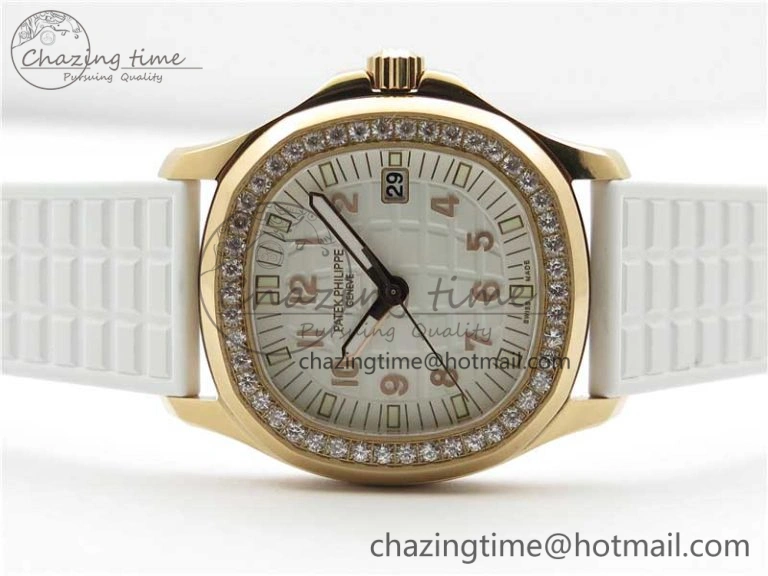 Aquanaut 5067A RG PPF 1:1 Best Edition White Textured Dial on White Rubber Strap AE23 (Free Box) Affordable 10466