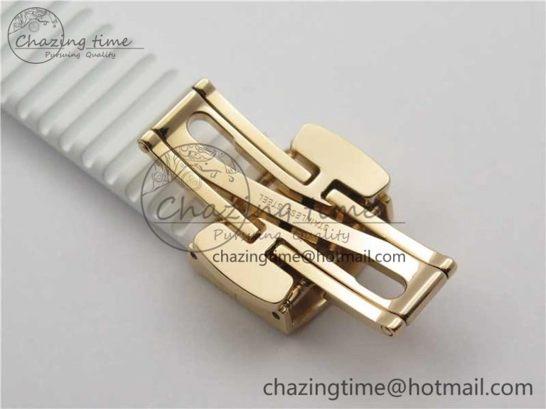 Aquanaut 5067A RG PPF 1:1 Best Edition White Textured Dial on White Rubber Strap AE23 (Free Box) Affordable 10466