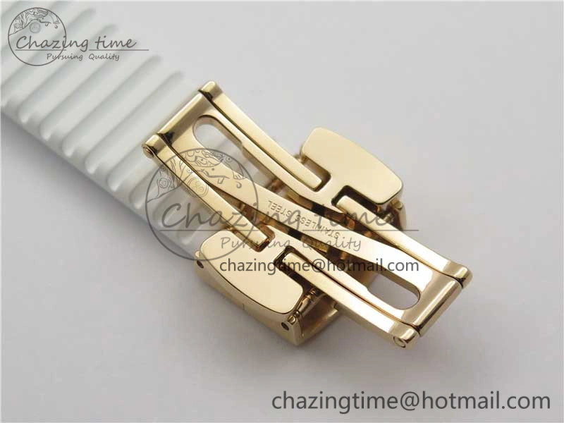 Aquanaut 5067A RG PPF 1:1 Best Edition White Textured Dial on White Rubber Strap AE23 (Free Box) Affordable 10466