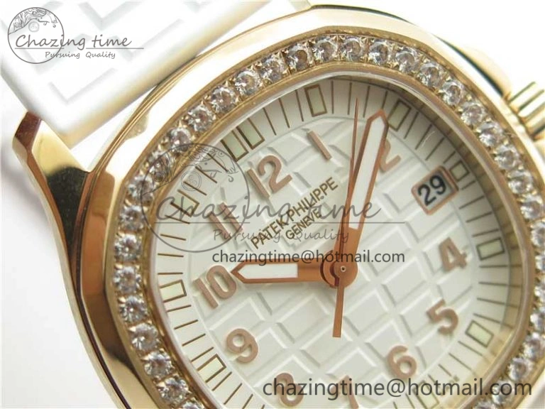 Aquanaut 5067A RG PPF 1:1 Best Edition White Textured Dial on White Rubber Strap AE23 (Free Box) Affordable 10466