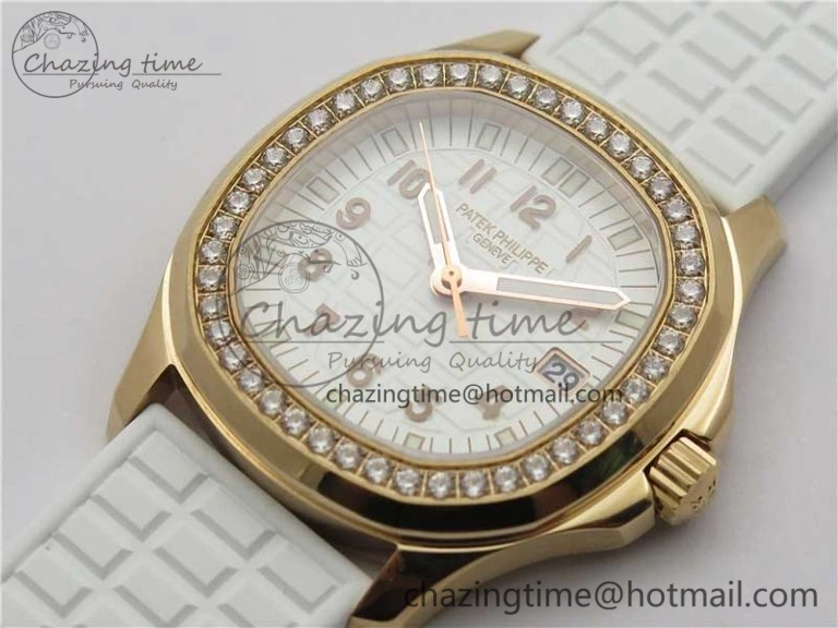Aquanaut 5067A RG PPF 1:1 Best Edition White Textured Dial on White Rubber Strap AE23 (Free Box) Affordable 10466