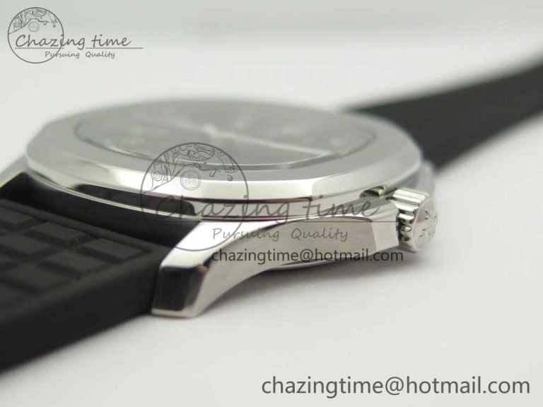 BestValue Aquanaut 5067A SS Bezel JJF 1:1 Best Edition Black Textured Dial on Black Rubber Strap AE 10592