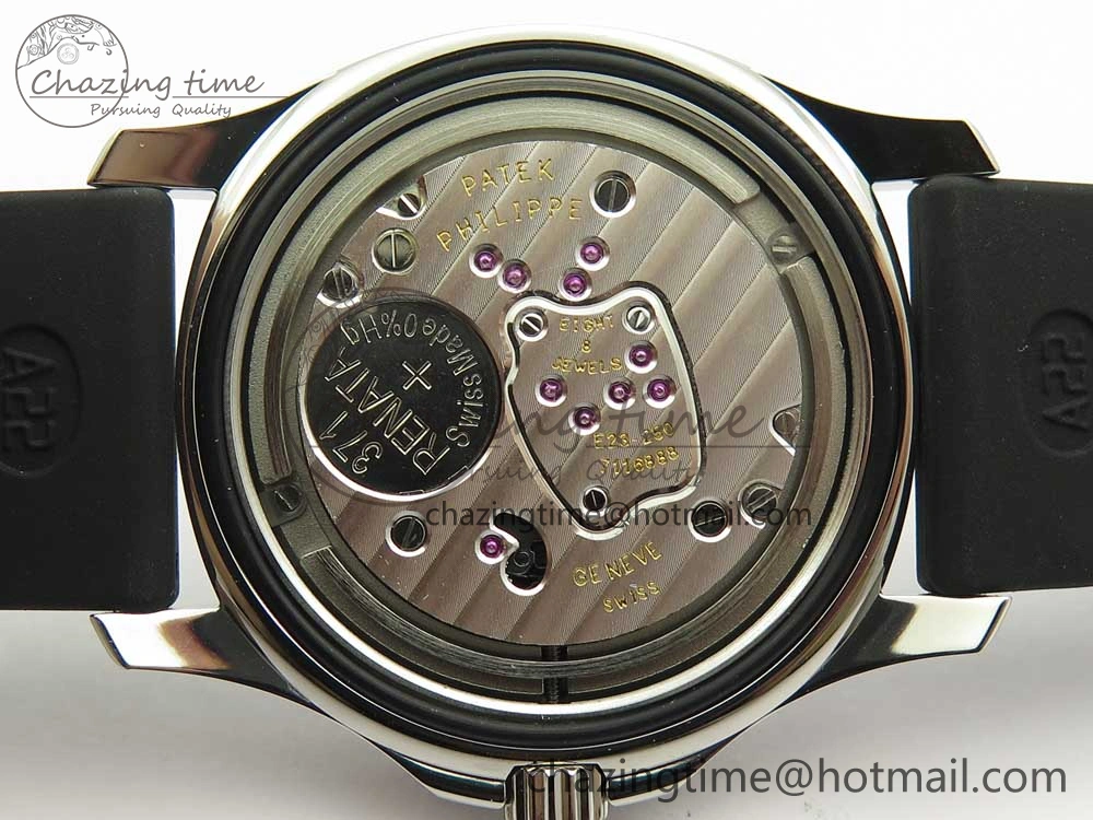 BestValue Aquanaut 5067A SS Bezel JJF 1:1 Best Edition Black Textured Dial on Black Rubber Strap AE 10592