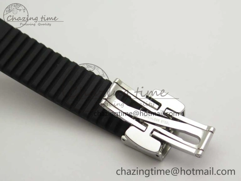 BestValue Aquanaut 5067A SS Bezel JJF 1:1 Best Edition Black Textured Dial on Black Rubber Strap AE 10592