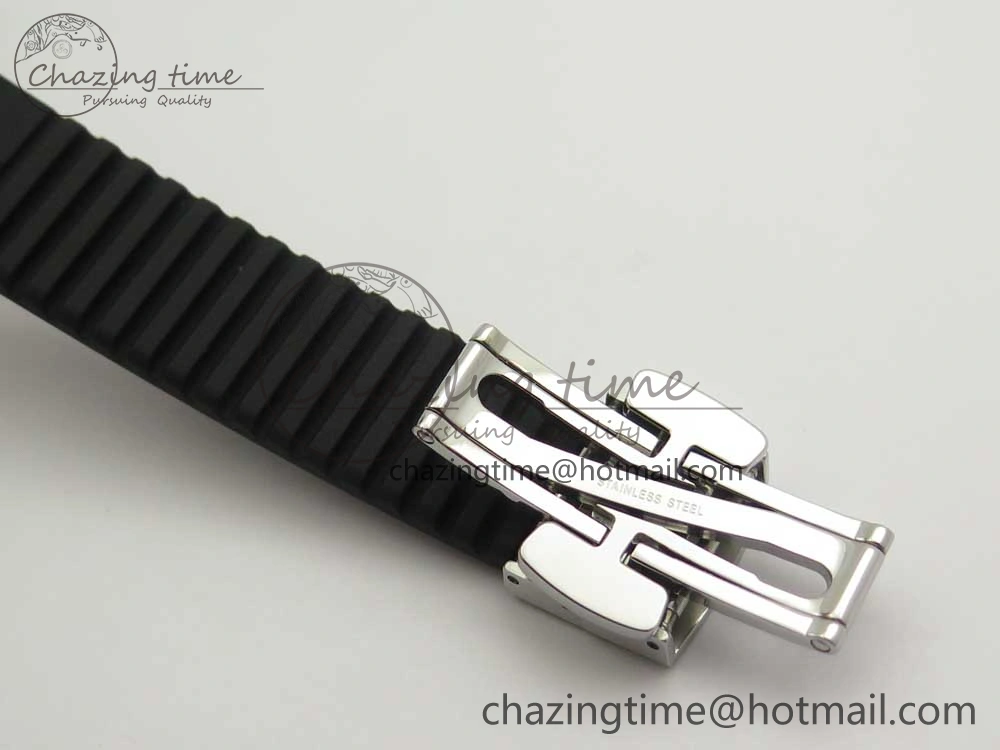 BestValue Aquanaut 5067A SS Bezel JJF 1:1 Best Edition Black Textured Dial on Black Rubber Strap AE 10592
