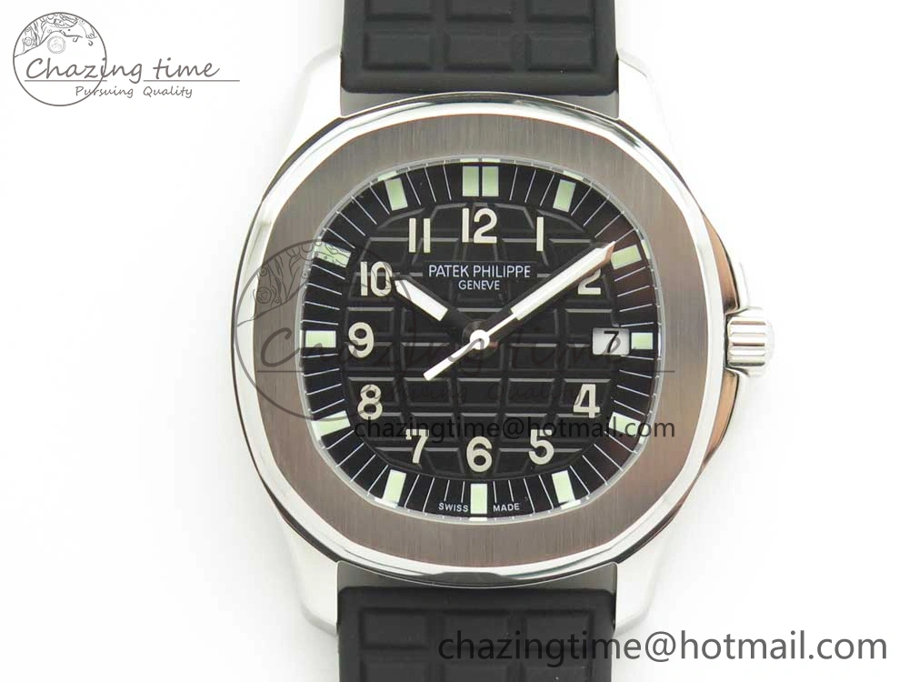 BestValue Aquanaut 5067A SS Bezel JJF 1:1 Best Edition Black Textured Dial on Black Rubber Strap AE 10592