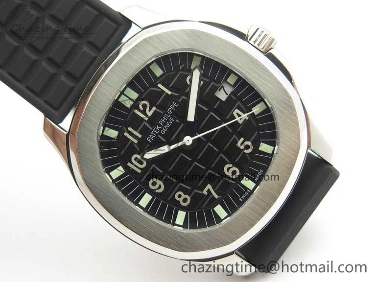 BestValue Aquanaut 5067A SS Bezel JJF 1:1 Best Edition Black Textured Dial on Black Rubber Strap AE 10592