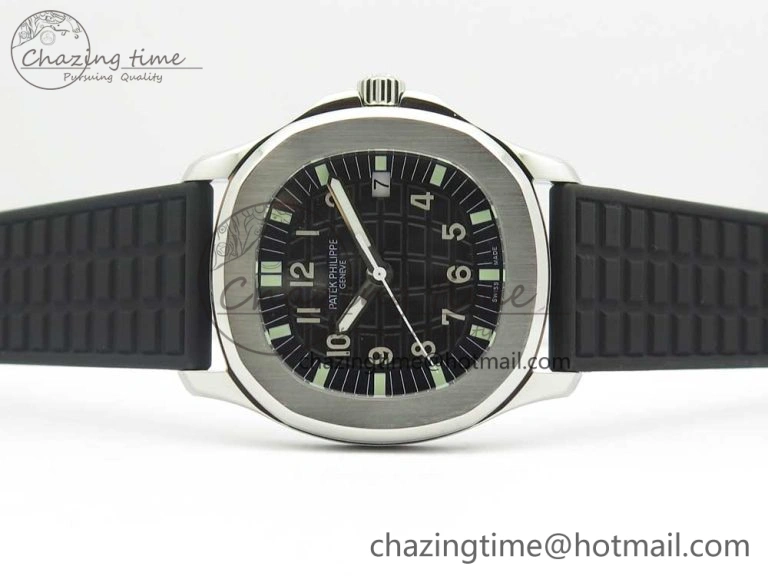 BestValue Aquanaut 5067A SS Bezel JJF 1:1 Best Edition Black Textured Dial on Black Rubber Strap AE 10592