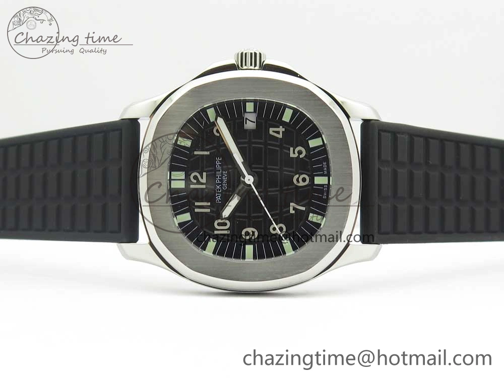 BestValue Aquanaut 5067A SS Bezel JJF 1:1 Best Edition Black Textured Dial on Black Rubber Strap AE 10592