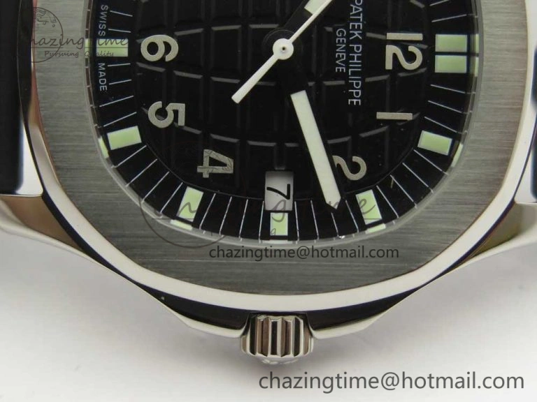 BestValue Aquanaut 5067A SS Bezel JJF 1:1 Best Edition Black Textured Dial on Black Rubber Strap AE 10592