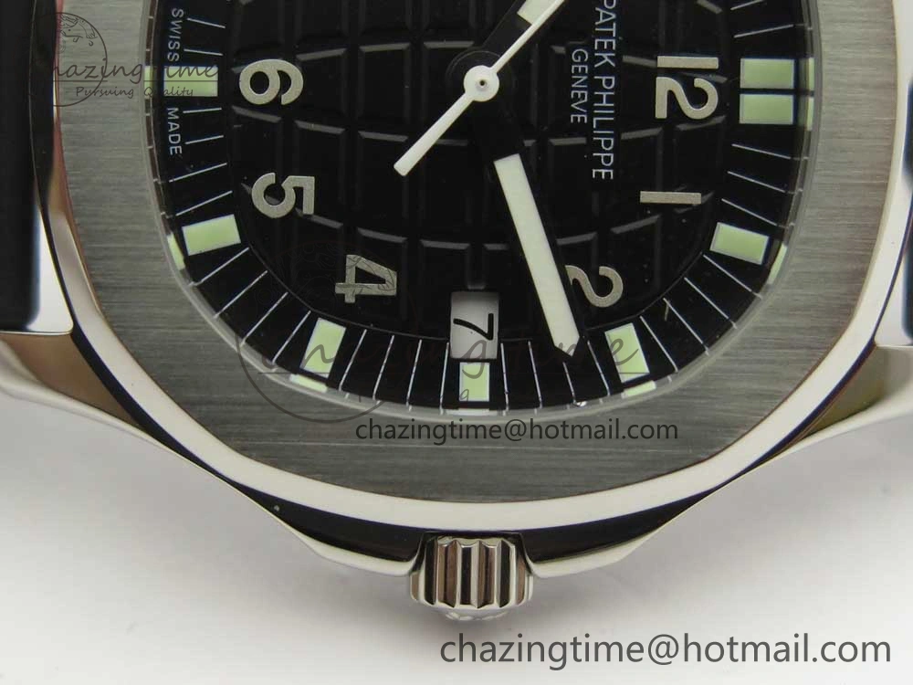 BestValue Aquanaut 5067A SS Bezel JJF 1:1 Best Edition Black Textured Dial on Black Rubber Strap AE 10592
