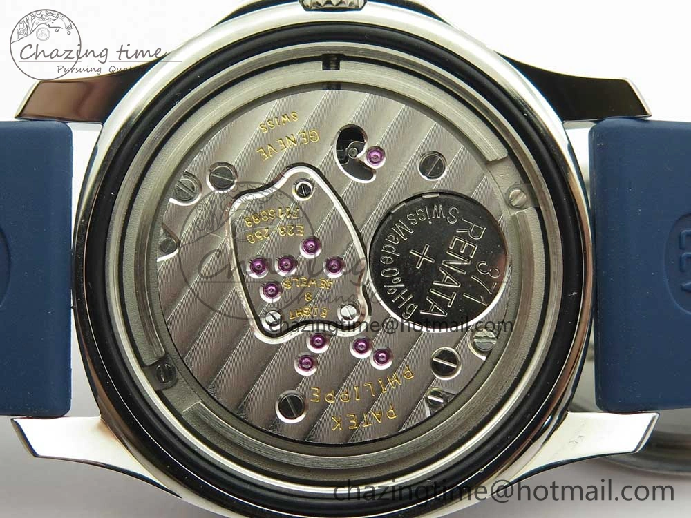 Aquanaut 5067A SS Bezel JJF 1:1 Best Edition Blue Textured Dial on Blue Rubber Strap AE GoodFit 8973